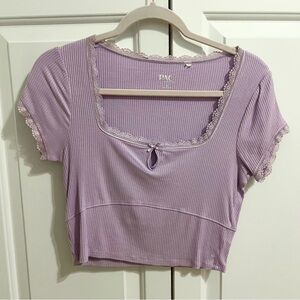 PacSun PAC Cares Lilac Crop Top